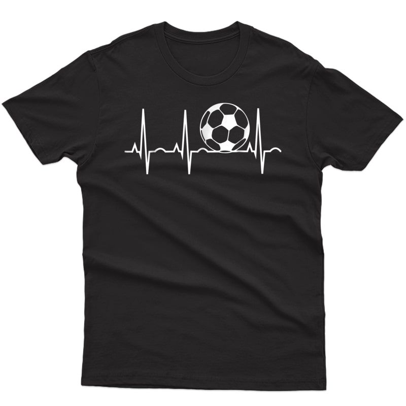 Soccer Heartbeat T-shirt - Soccer Ball Heartbeat Tee