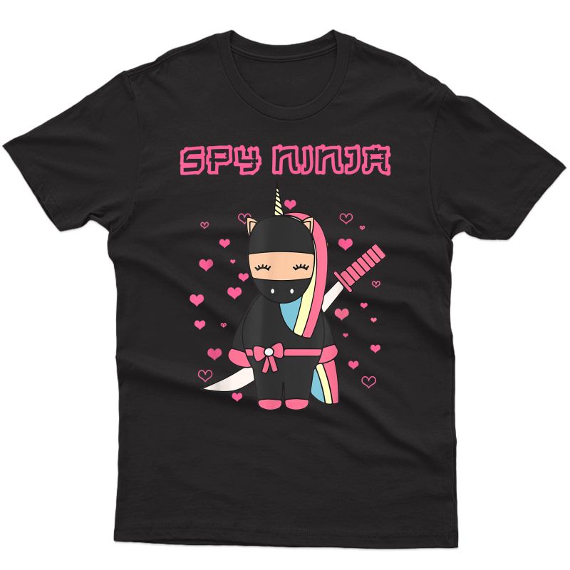 Spy Gaming Ninjas Gamer Unicorn Ninja Boy Girl Day T-shirt