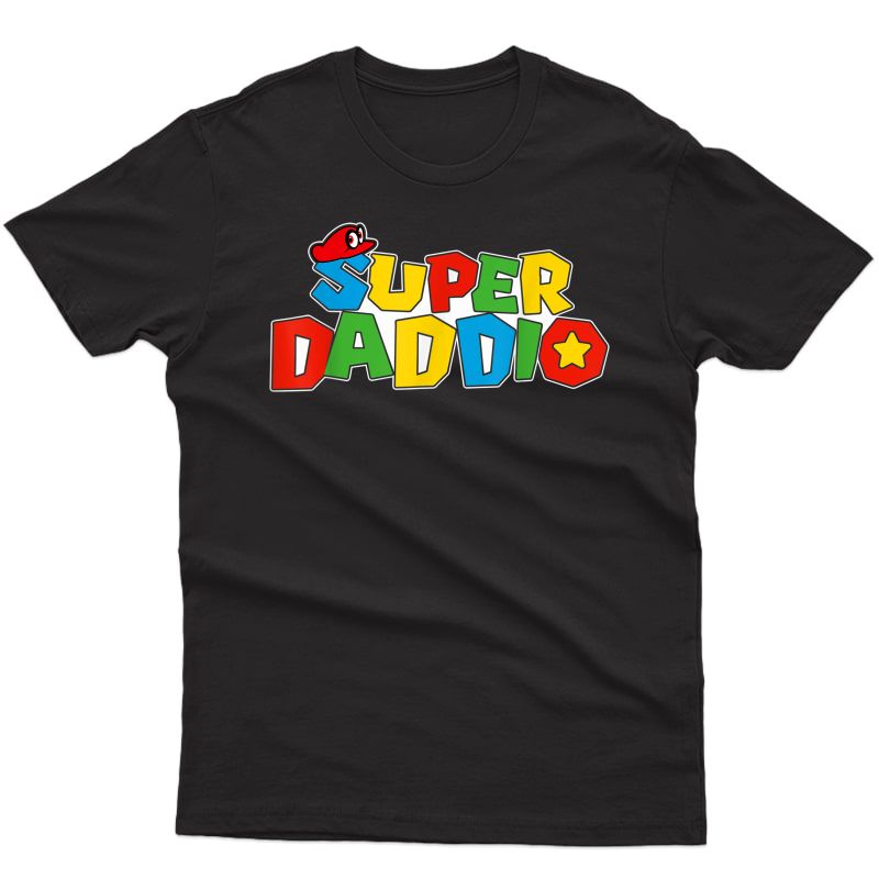 Super-daddio Funny Dad, Daddy, Father Video Game Lovers T-shirt