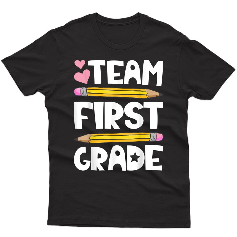 Team First Grade Funny 1st Back To School Tea Student T-shirt