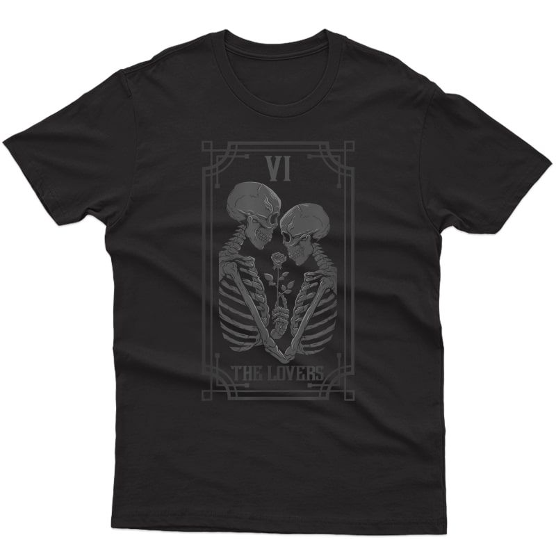 The Lovers Tarot Card Occult Goth Halloween Gothic T-shirt