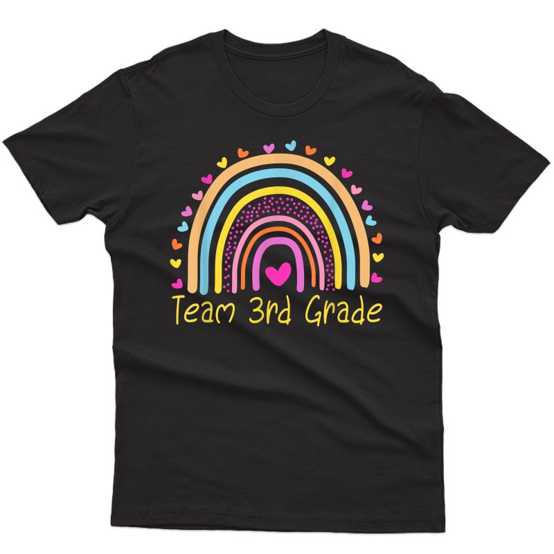Third Grade Tea Team 3rd Grade Rainbow T-shirt