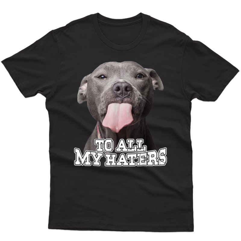 To All My Haters Pitbull Dog T-shirt