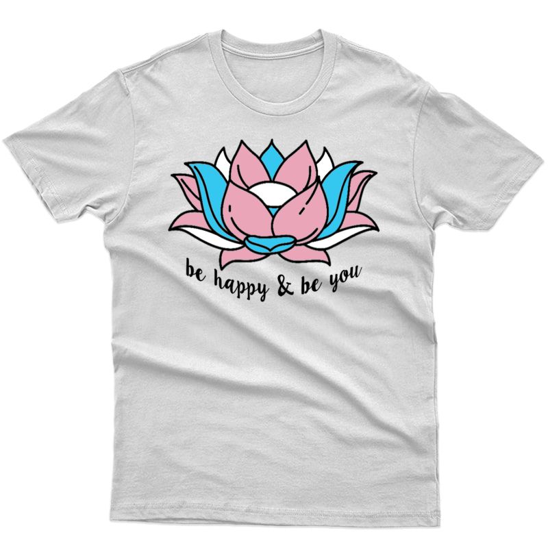 Transgender Pride Flag Lotus Flower Lgbt Gift Yoga Lovers Shirts