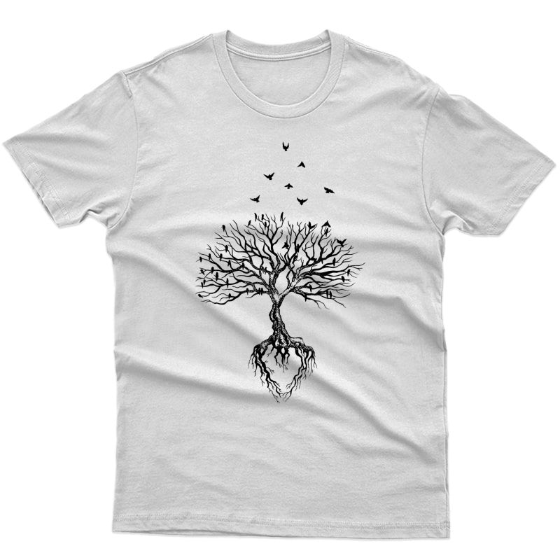 Tree Bird T-shirt, Life Symbol, Yoga Gift Shirt
