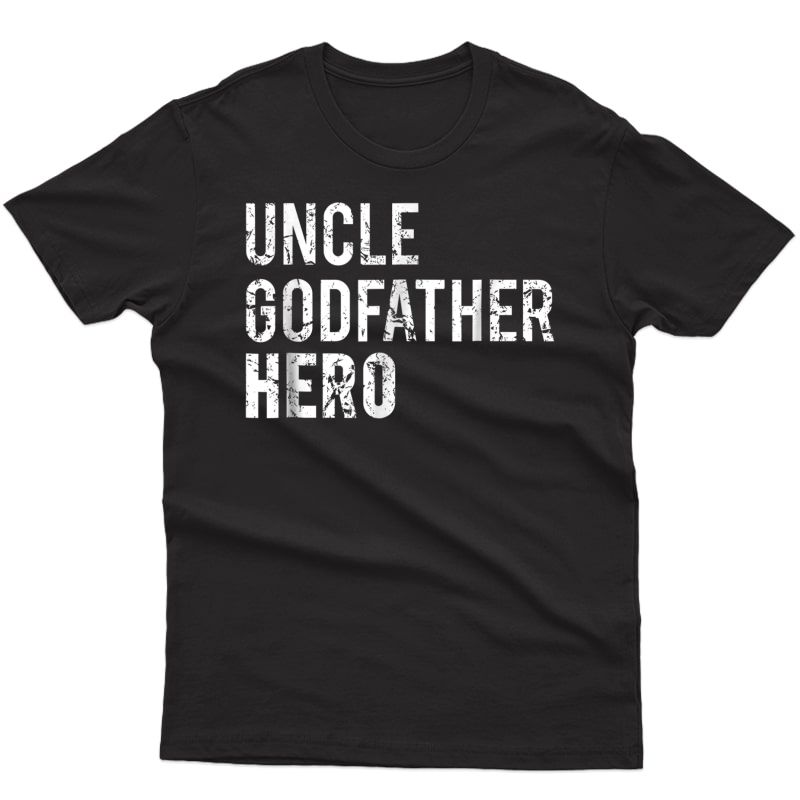 Uncle T Shirt Cool Awesome Godfather Hero Family Gift Tee