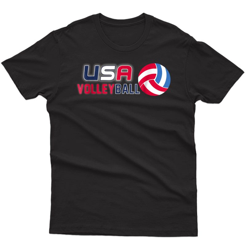 Usa Flag Volleyball And Volleyball Shirt