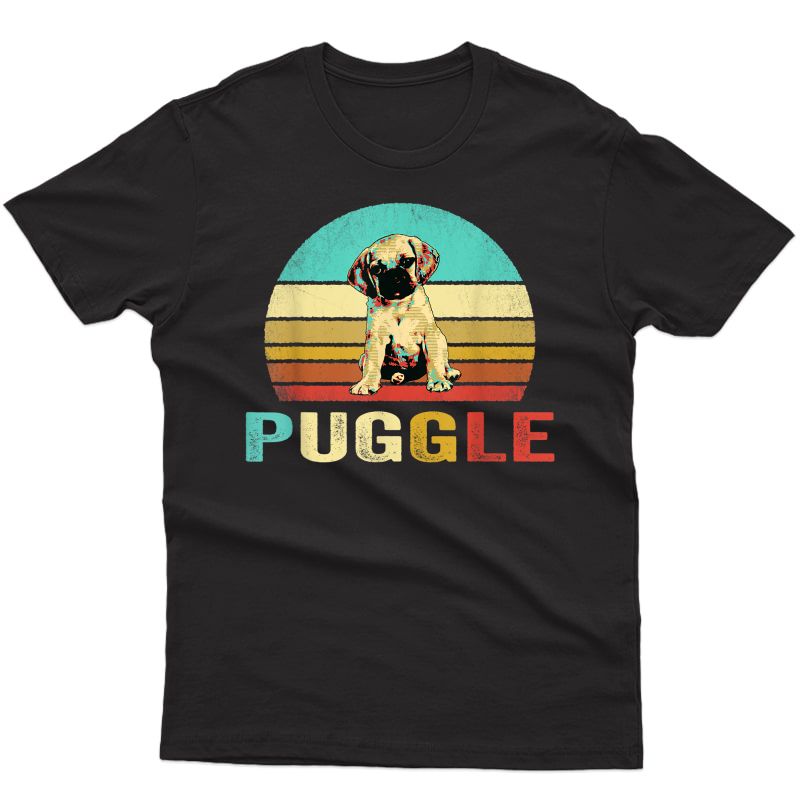 Vintage Puggle Shirt Dog Sunset